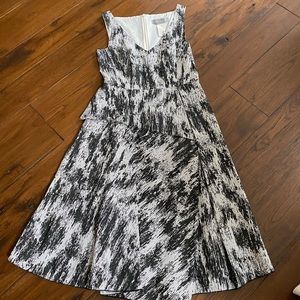 Black and white summer cotton dress